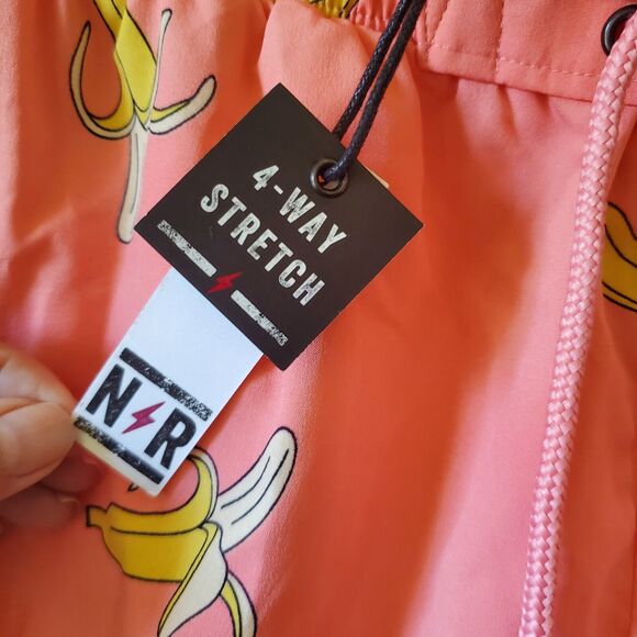 No Retreat Men's Size XL Banana Print Swim Trunks Board Shorts NWT - Picture 10 of 16